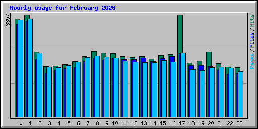 Hourly usage for February 2026