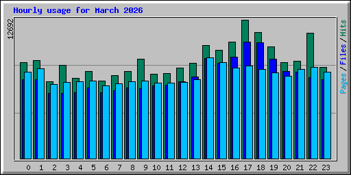 Hourly usage for March 2026